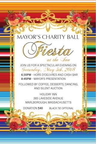 Mayor's Charity Ball May 5, 2018 at 6:30 pm at Holiday Inn Marlborough