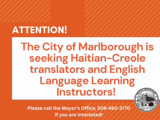 City is seeking Haitian Creole Translators & English Learning Language Instructors