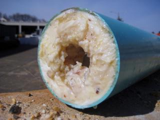 Image grease clogged pipe - yuck!
