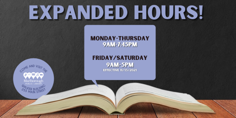 We've Expanding Our Hours!  Come and visit us at our temporary space in the Walker Building 255 Main Street!